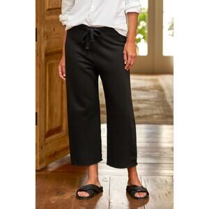 FRANK & EILEEN Women's Cut Catherine Favorite Wide Leg Black Sweatpants Size L